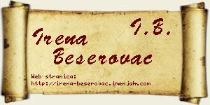 Irena Beserovac vizit kartica